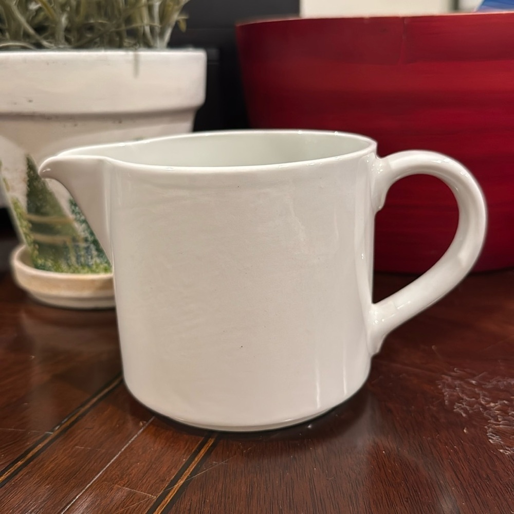 Vintage Arabia White Creamer Pitcher Gravy Boat